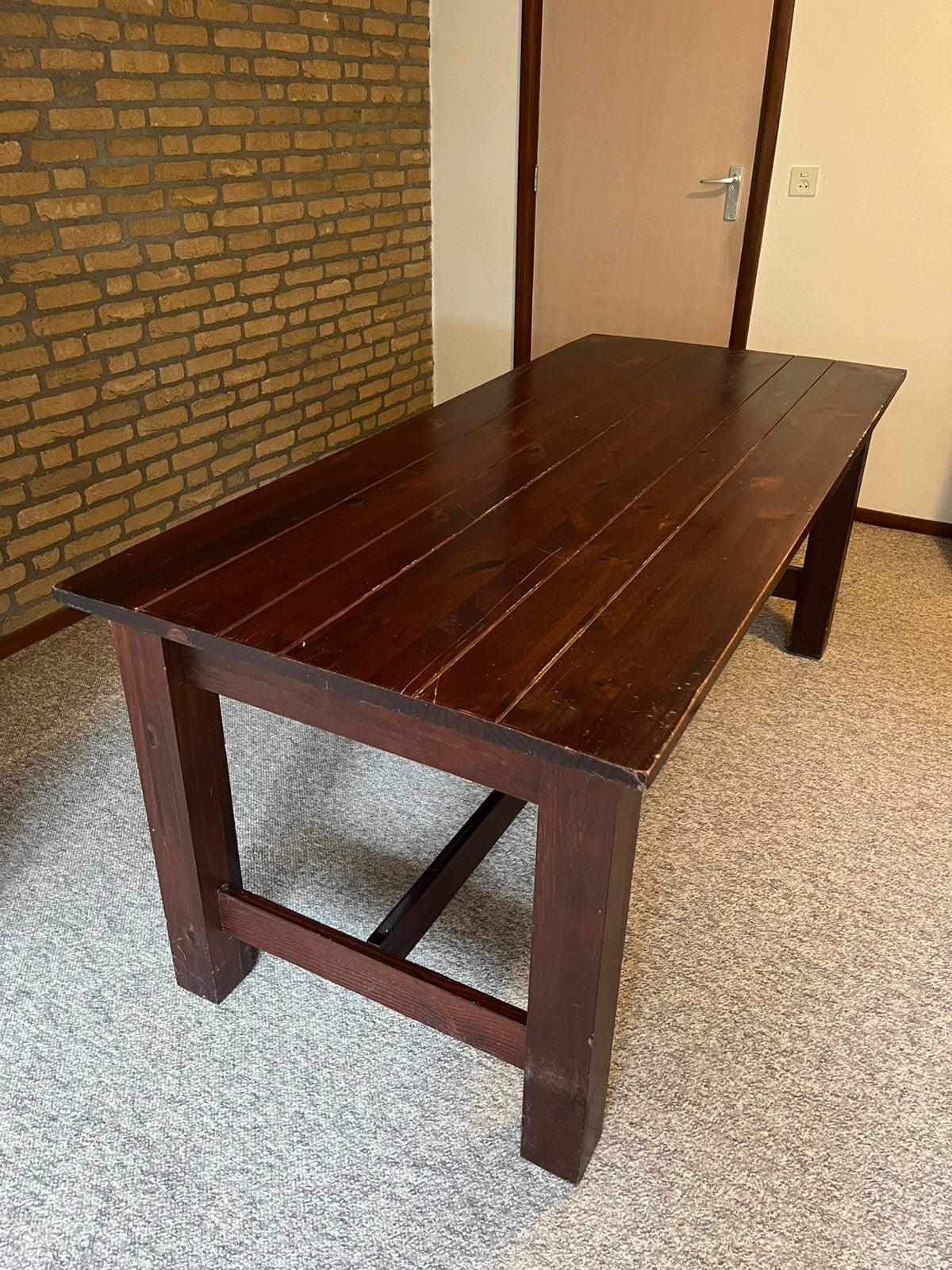 Houten tafel 1,80x0,80, Ophalen, Gebruikt, 150 tot 200 cm, Rechthoekig