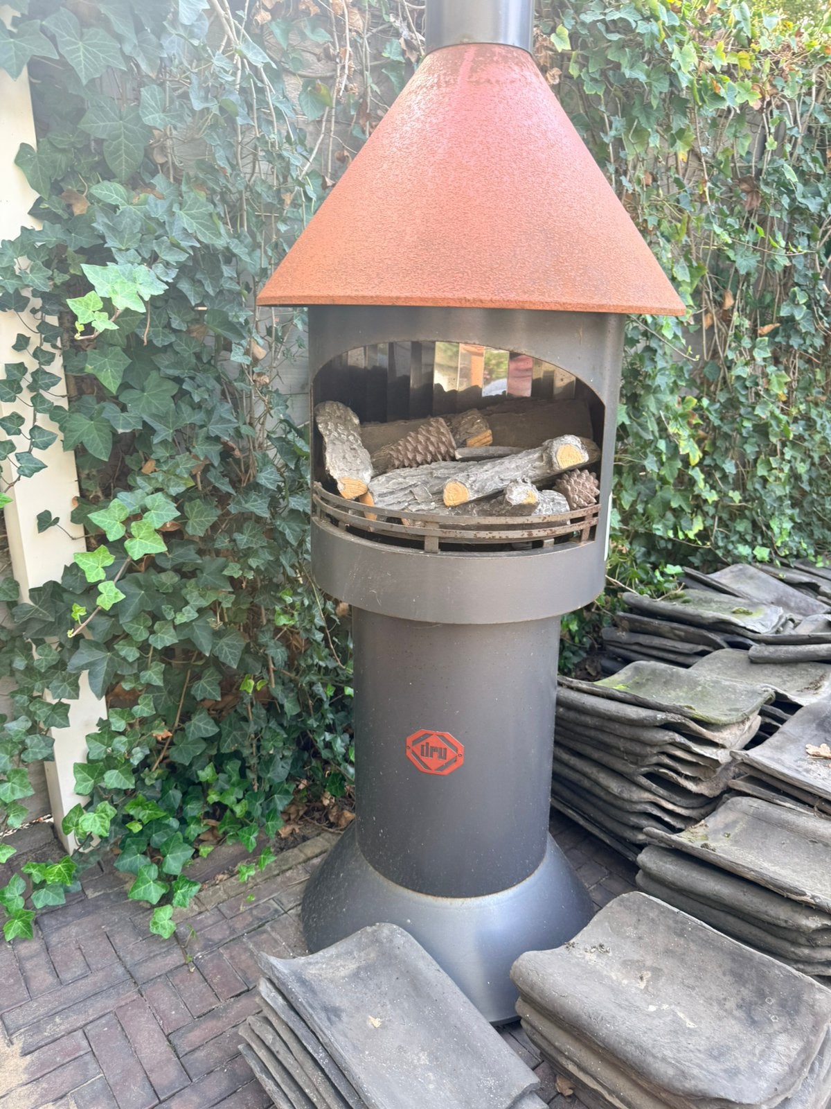 Tuinhaard op gas, Tuin en Terras, Ophalen, Gebruikt