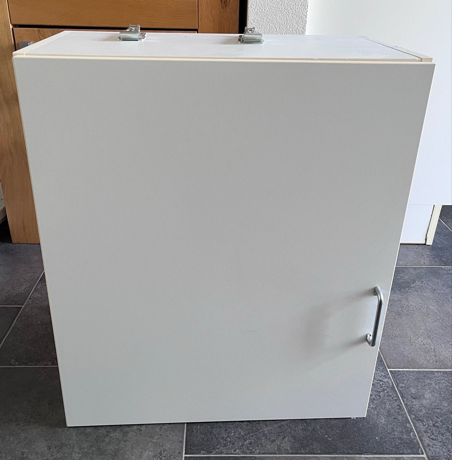 Witte wandkast met planken, Huis en Inrichting, Ophalen, Gebruikt