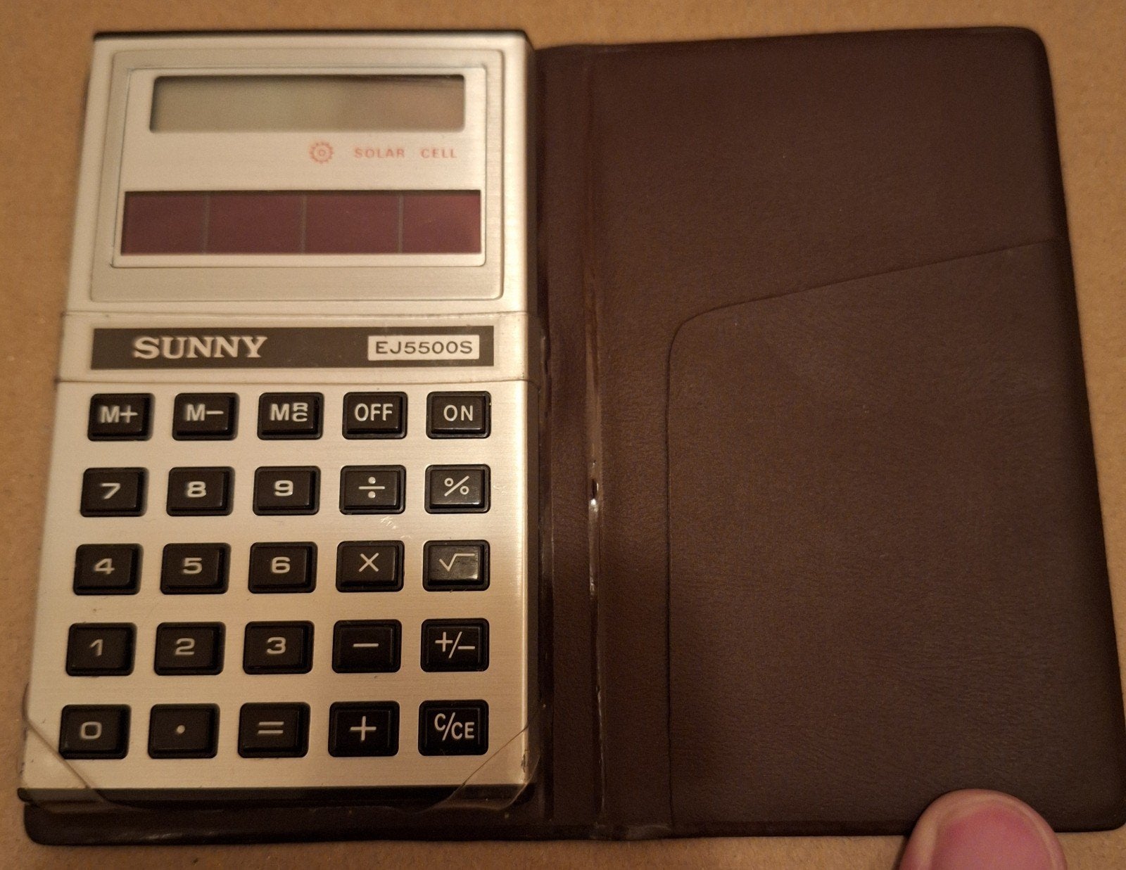 Vintage rekenmachine Sunny EJ5500S, Ophalen of Verzenden, Gebruikt