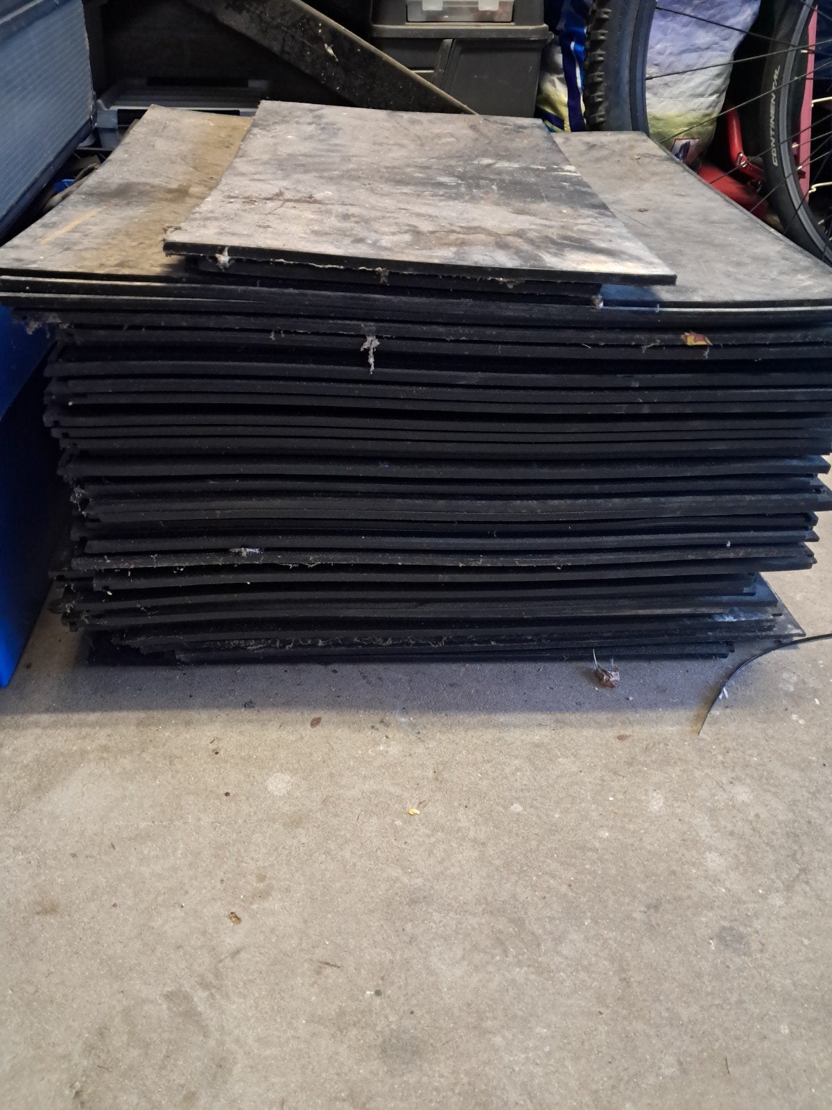 50x50 kunstof vloer tegels - Gebruikt, Ophalen, Gebruikt, 40 tot 60 cm, 10 m² of meer