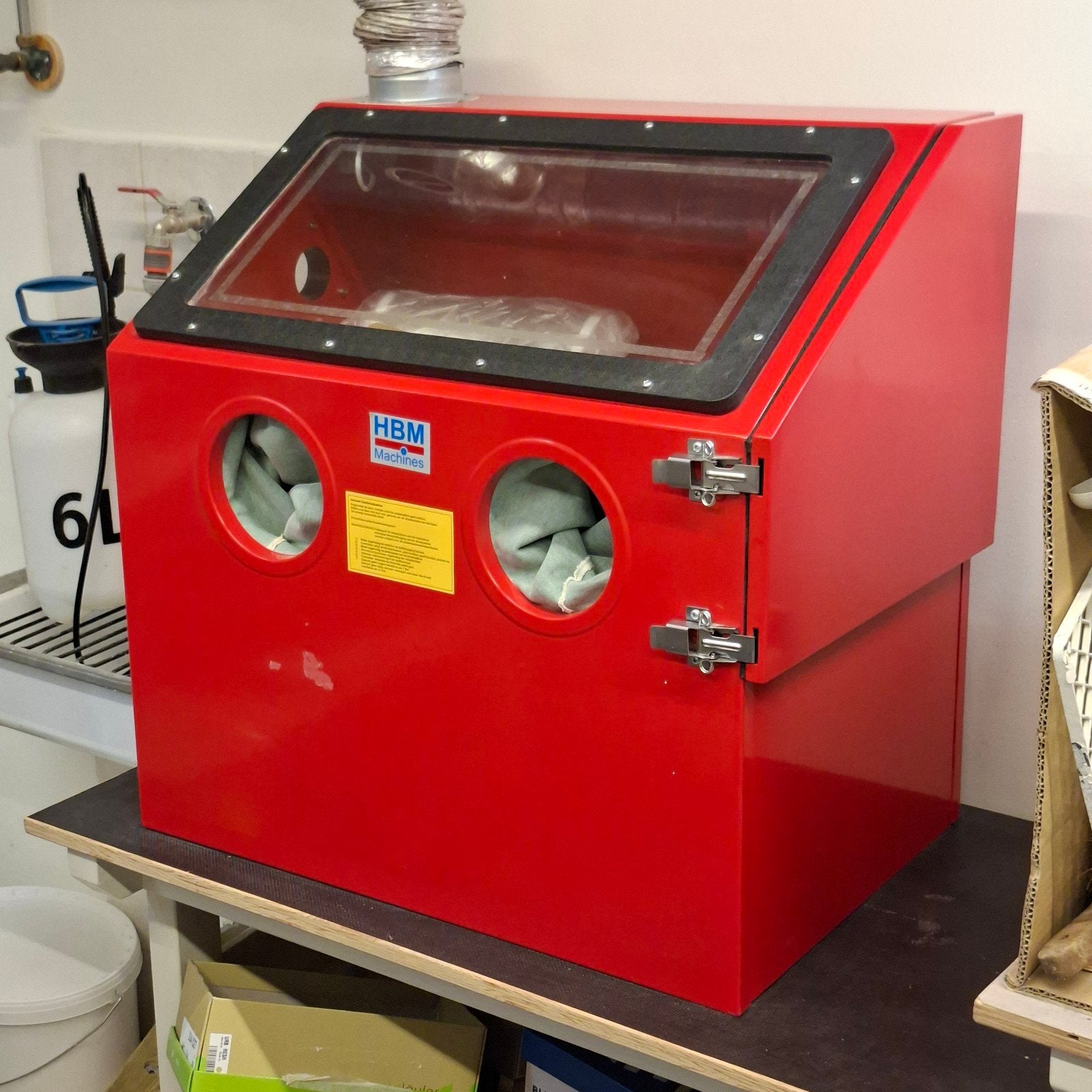 HBM SBC 110 Straalcabine + glasparel! + alu oxide!, Doe-het-zelf en Verbouw, Gereedschap | Overige machines, Ophalen, Zo goed als nieuw