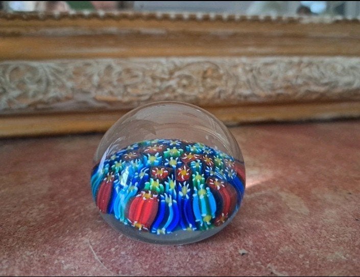 Murano Vetro Millefiori Presse-papier - Vintage Glaskunst, Ophalen of Verzenden