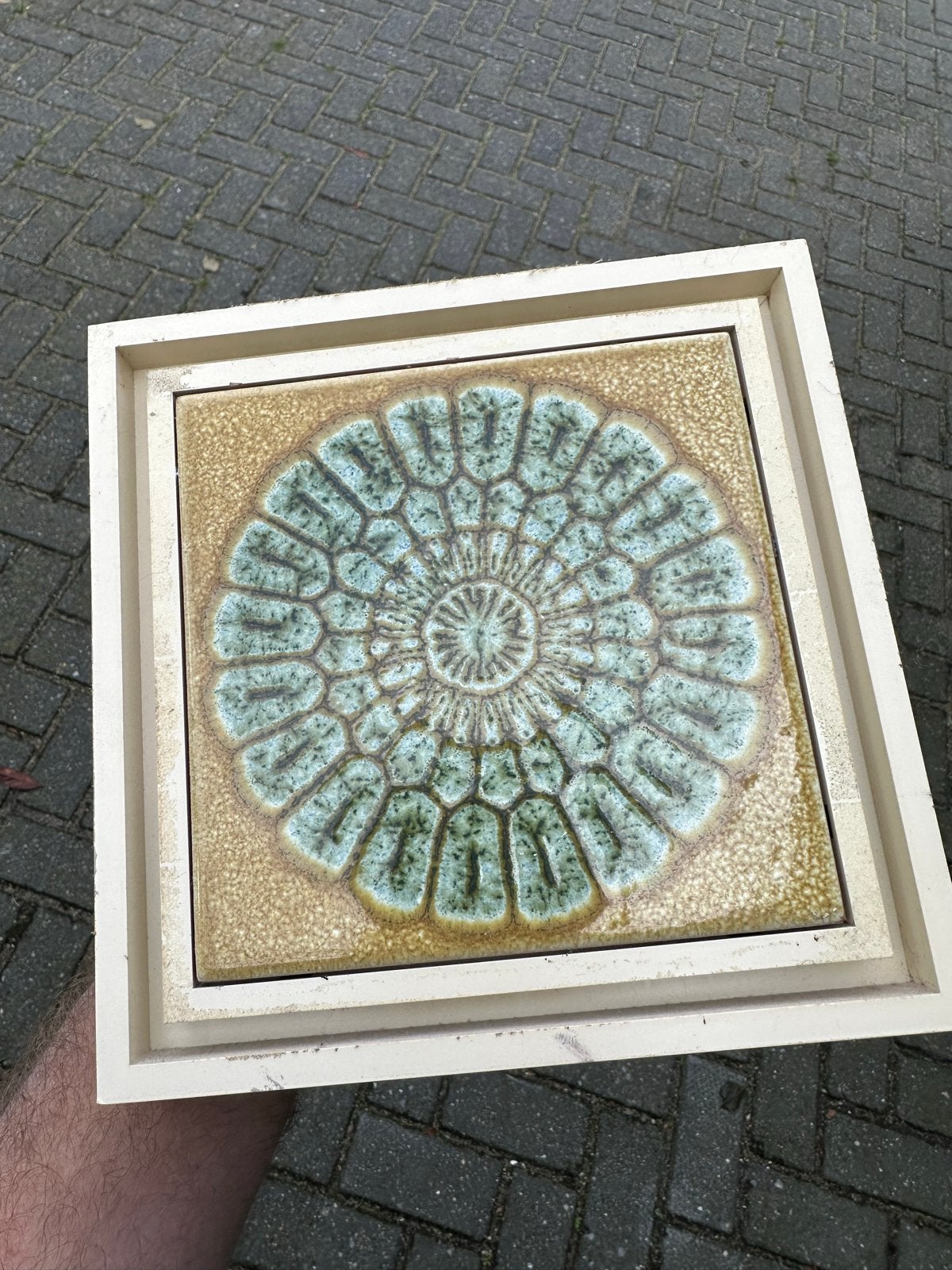Vintage deurbelgong met keramische tegel en beltrafo, Ophalen of Verzenden