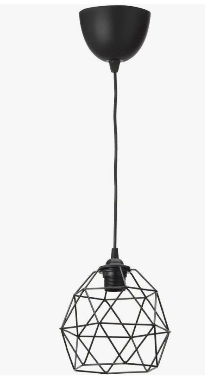 IKEA BRUNSTA / HAVSDJUP hanglamp zwart 20 cm, Ophalen, Zo goed als nieuw, Metaal, Minder dan 50 cm