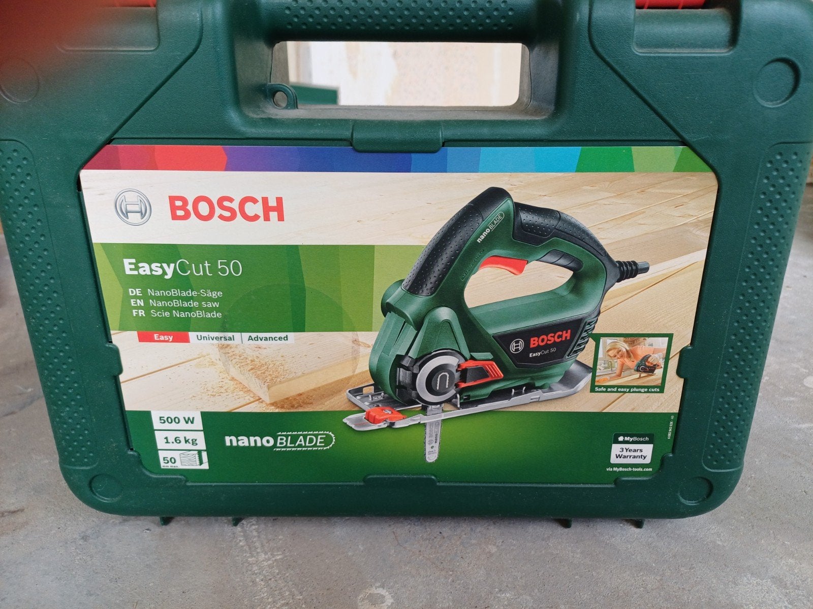 Bosch EasyCut 50 nanoblade decoupeerzaag, Decoupeerzaag, Ophalen of Verzenden, Zo goed als nieuw, 30 tot 70 mm
