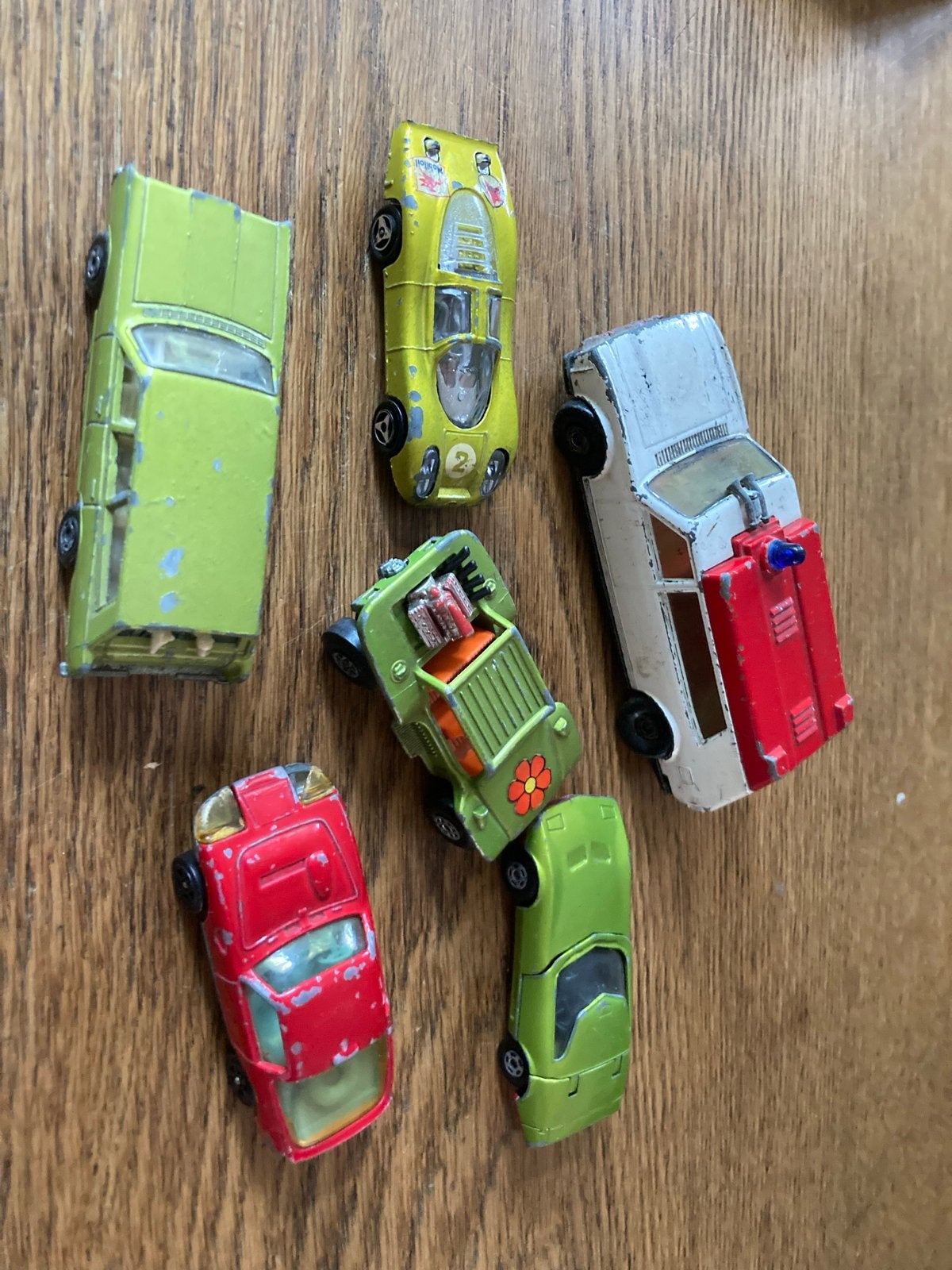 Vintage Matchbox en Majorette speelgoedauto's (6 stuks), Ophalen of Verzenden, Gebruikt