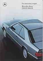 Mercedes W124 Coupe 230 300 CE brochure/auto folder 87 - 91, Ophalen of Verzenden, Nieuw, Mercedes