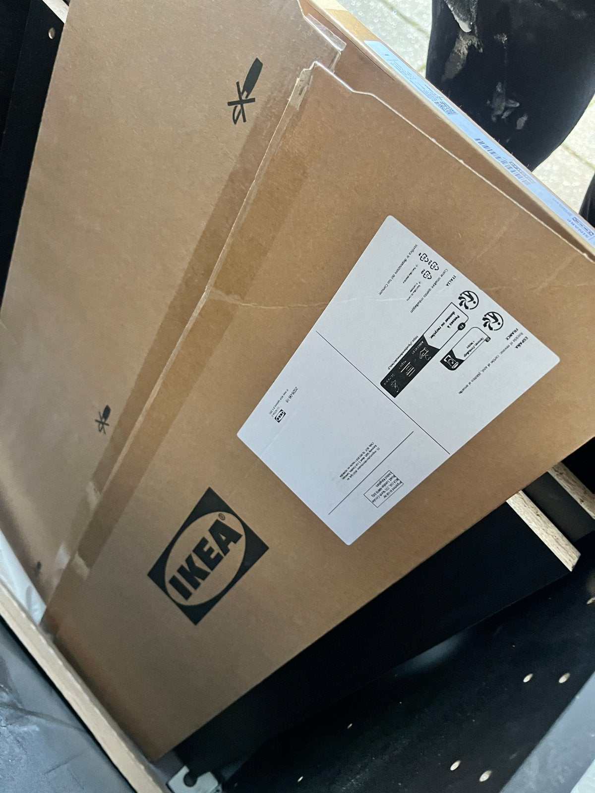 IKEA METOD Bovenkast zwartgrijs/Sinarp bruin 60x40 cm, Ophalen, Zo goed als nieuw