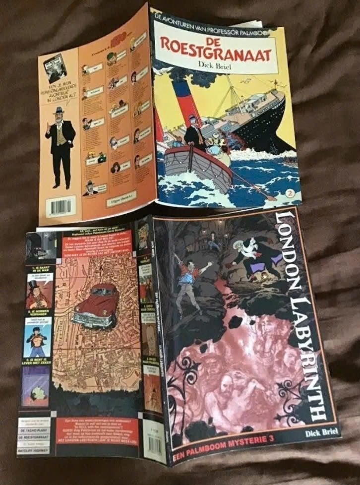 Professor Palmboom nr.2 en nr.3 door Dick Briel., Meerdere stripboeken, Ophalen of Verzenden, Gelezen