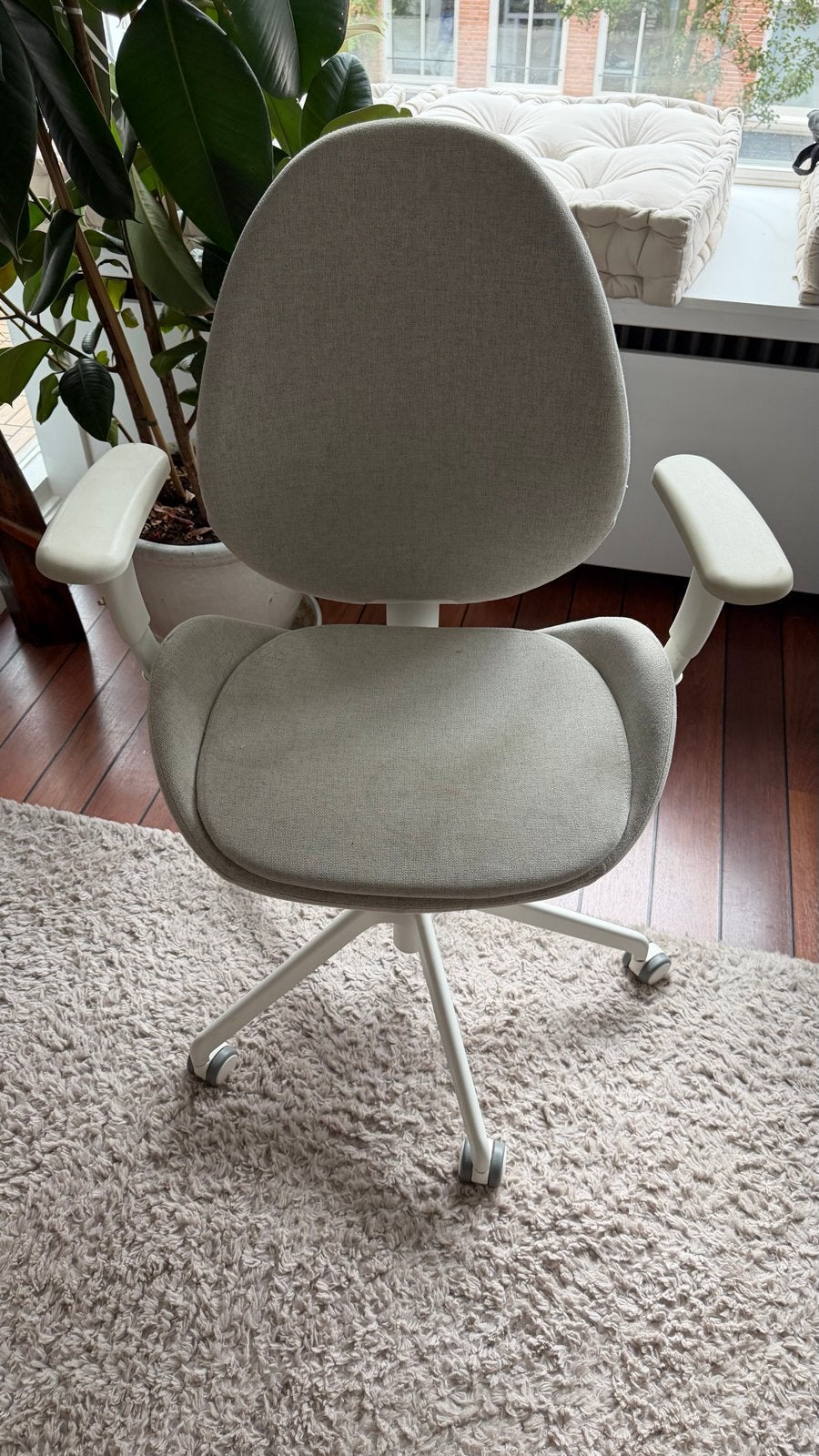 IKEA HÅTTEFJÄLL Bureaustoel - Ergonomisch en Comfortabel, Ophalen, Gebruikt, Grijs, Bureaustoel
