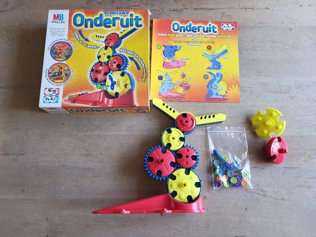MB Spellen Onderuit - Vernieuwd - Compleet Gezelschapsspel, Een of twee spelers, Ophalen of Verzenden, Gebruikt, MB Spellen