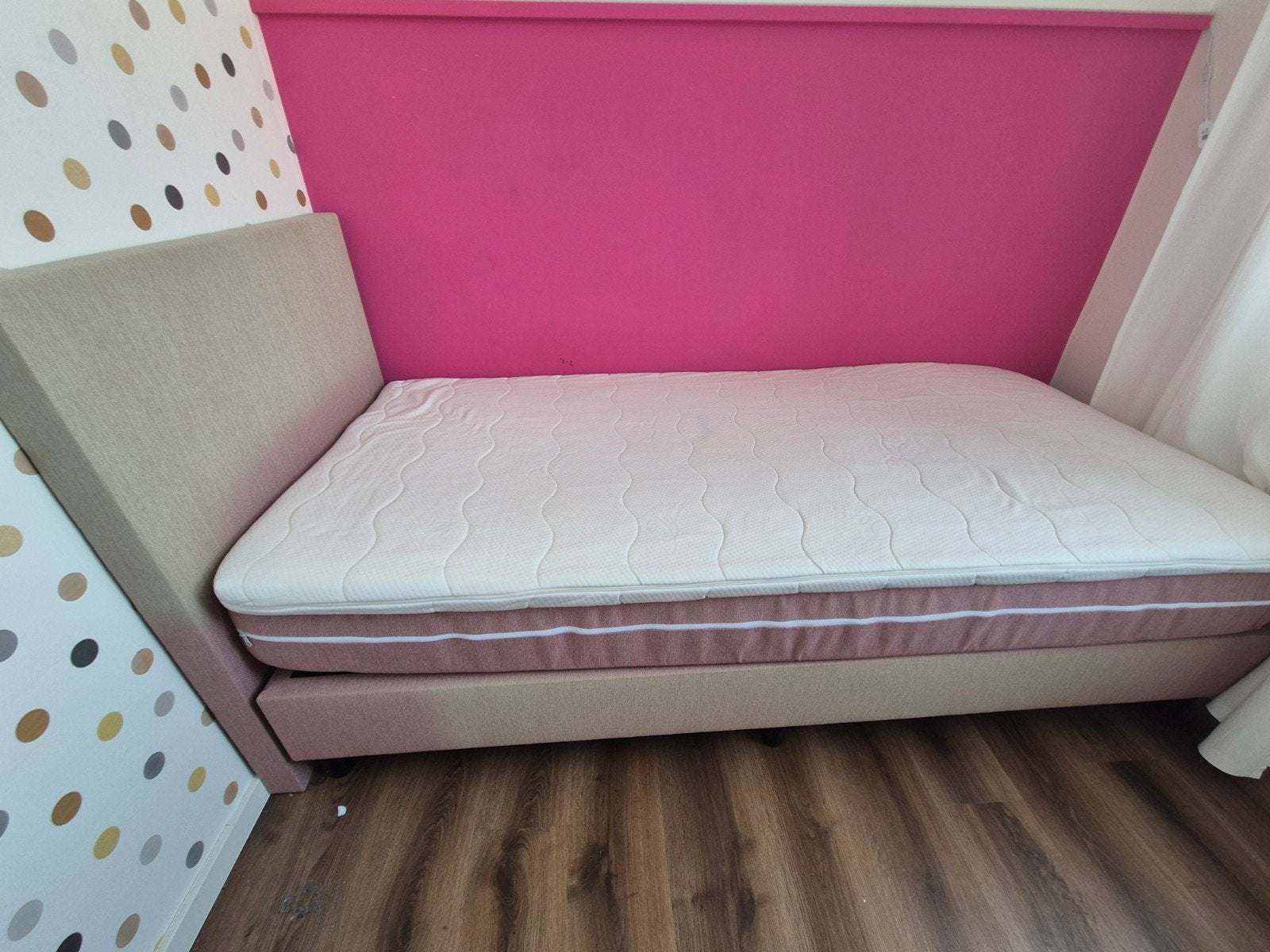 boxspring 1 persoon 90x200, Ophalen, 90 cm, Eenpersoons, 200 cm