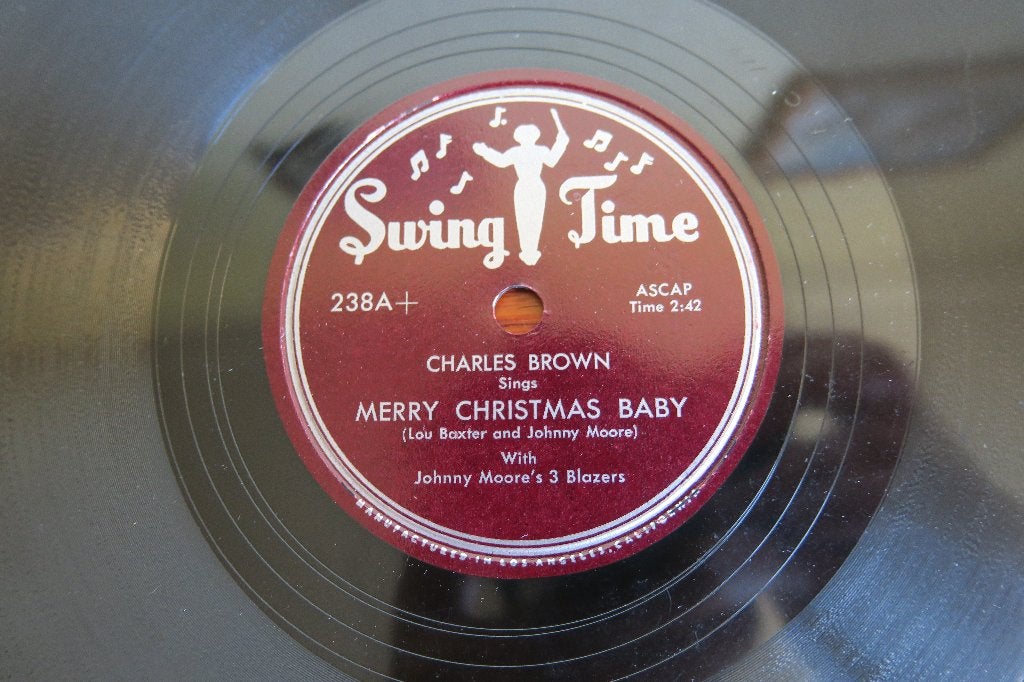 Charles Brown Merry Christmas Baby 78rpm 78 toeren jukebox, Gebruikt, 10 inch, Ophalen of Verzenden, Soul