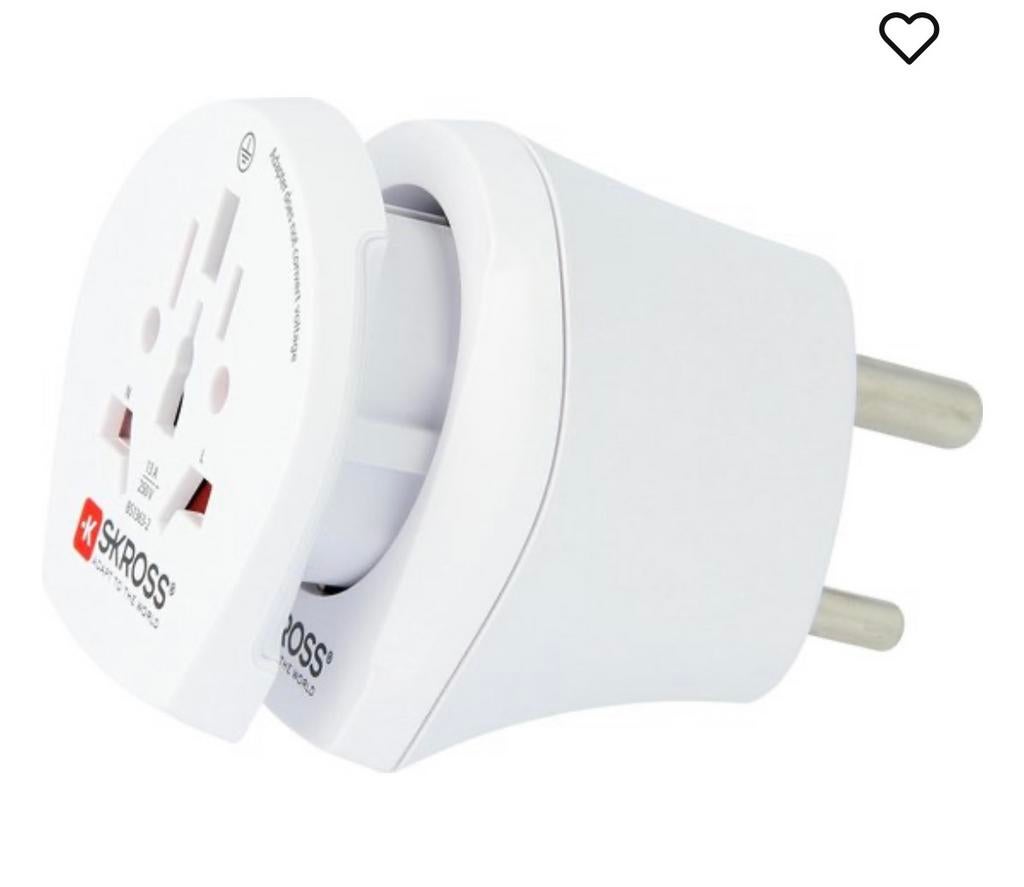 Skross combo travel adapter world to india, Ophalen of Verzenden, Zo goed als nieuw, Apparatuur