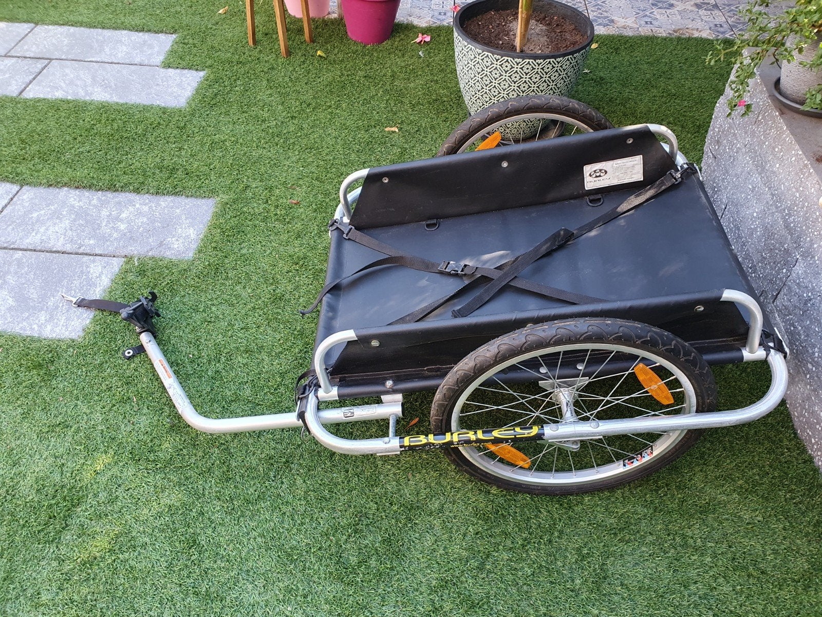 Burley Flatbed Fietskar - Opvouwbaar en Robuust, Ophalen, Gebruikt, Opvouwbaar, Bagagekar