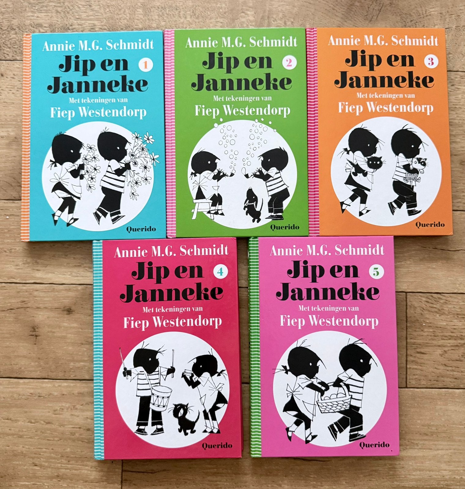 5 delen Jip en Janneke, Ophalen, Zo goed als nieuw, Verhalen