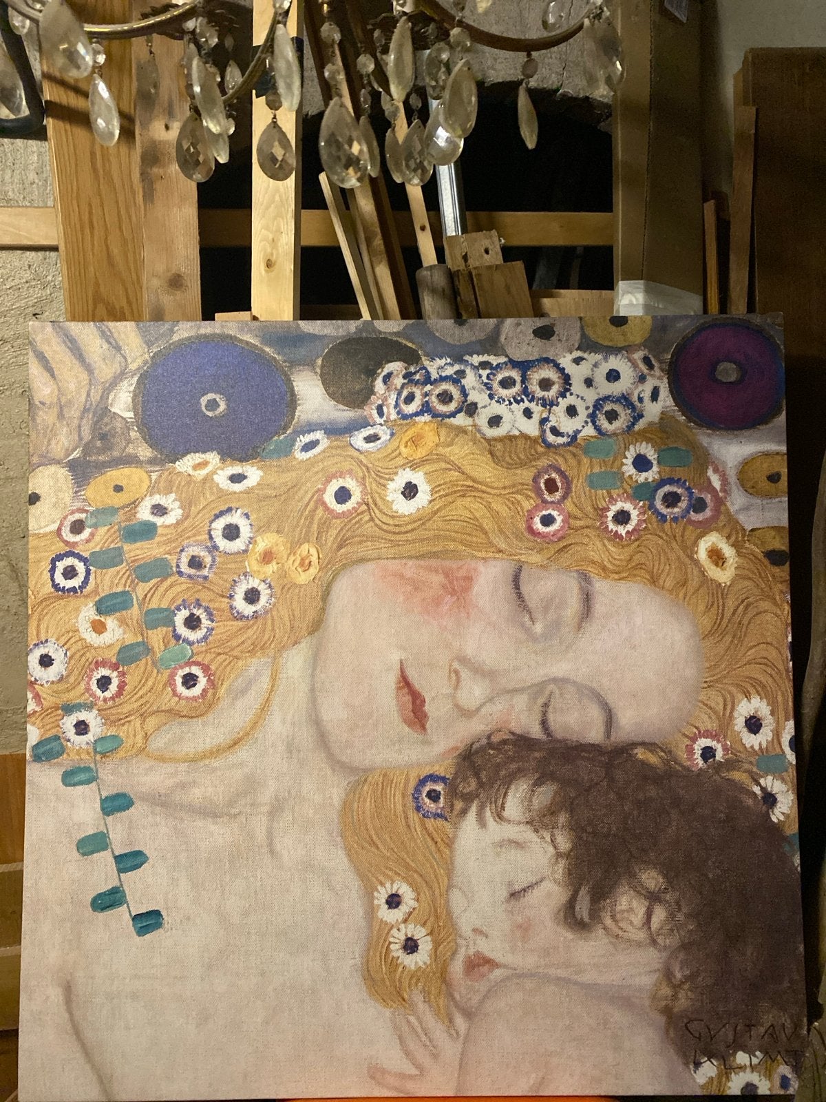 IKEA Pjätteryd canvas schilderij van Klimt, Ophalen, Zo goed als nieuw, Schilderij, 75 tot 100 cm