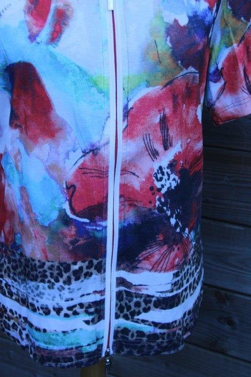 Vest rood/ blauw Gerry Weber mt 42 korte mouw Vaste prijs, Kleding | Dames, Truien en Vesten, Blauw, Maat 42/44 (L), Ophalen of Verzenden