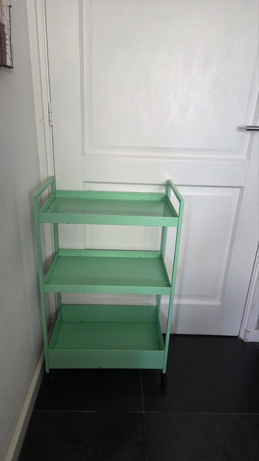 IKEA RÅSKOG roltafel / trolley - mintgroen, Ophalen, Zo goed als nieuw, Metaal