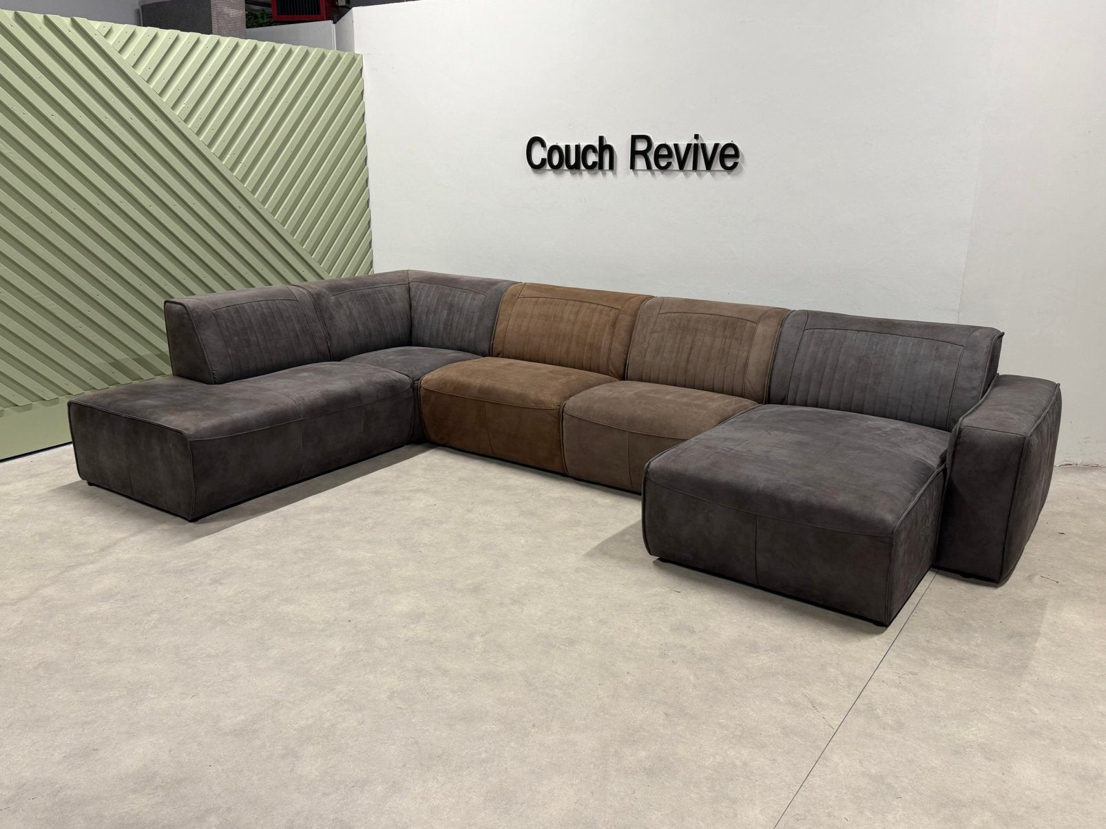 Tweekleurige U-bank 380-230 | Refurbished Gratis levering, Info@couchrevive.nl, -, Couch Revive, Ophalen of Verzenden
