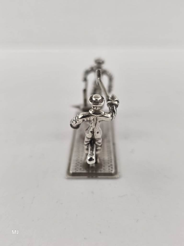 Zilveren miniatuur Smeden                               Z229, Ophalen of Verzenden, Zilver