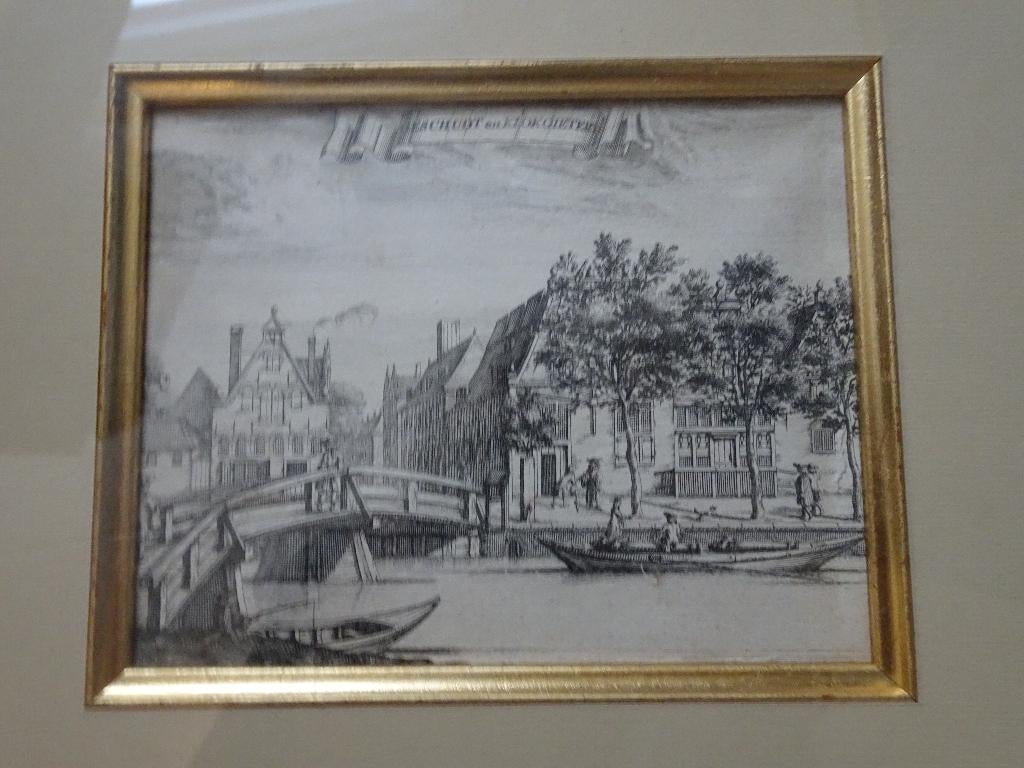 gravure Lijnbaansgracht Amsterdam Commelin 1691, Antiek en Kunst, Kunst | Etsen en Gravures, Verzenden