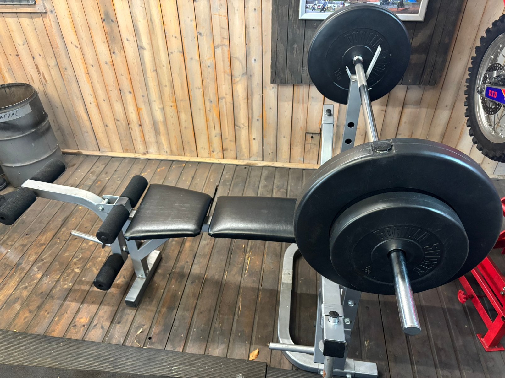 Fitness bank met schijven., Ophalen, Gebruikt, Fitnessbank