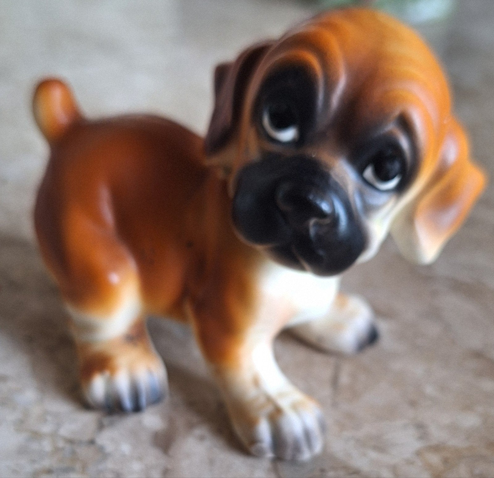 Vintage beeldje hondje boxer., Verzamelen, Beelden en Beeldjes, Ophalen of Verzenden, Zo goed als nieuw, Dier