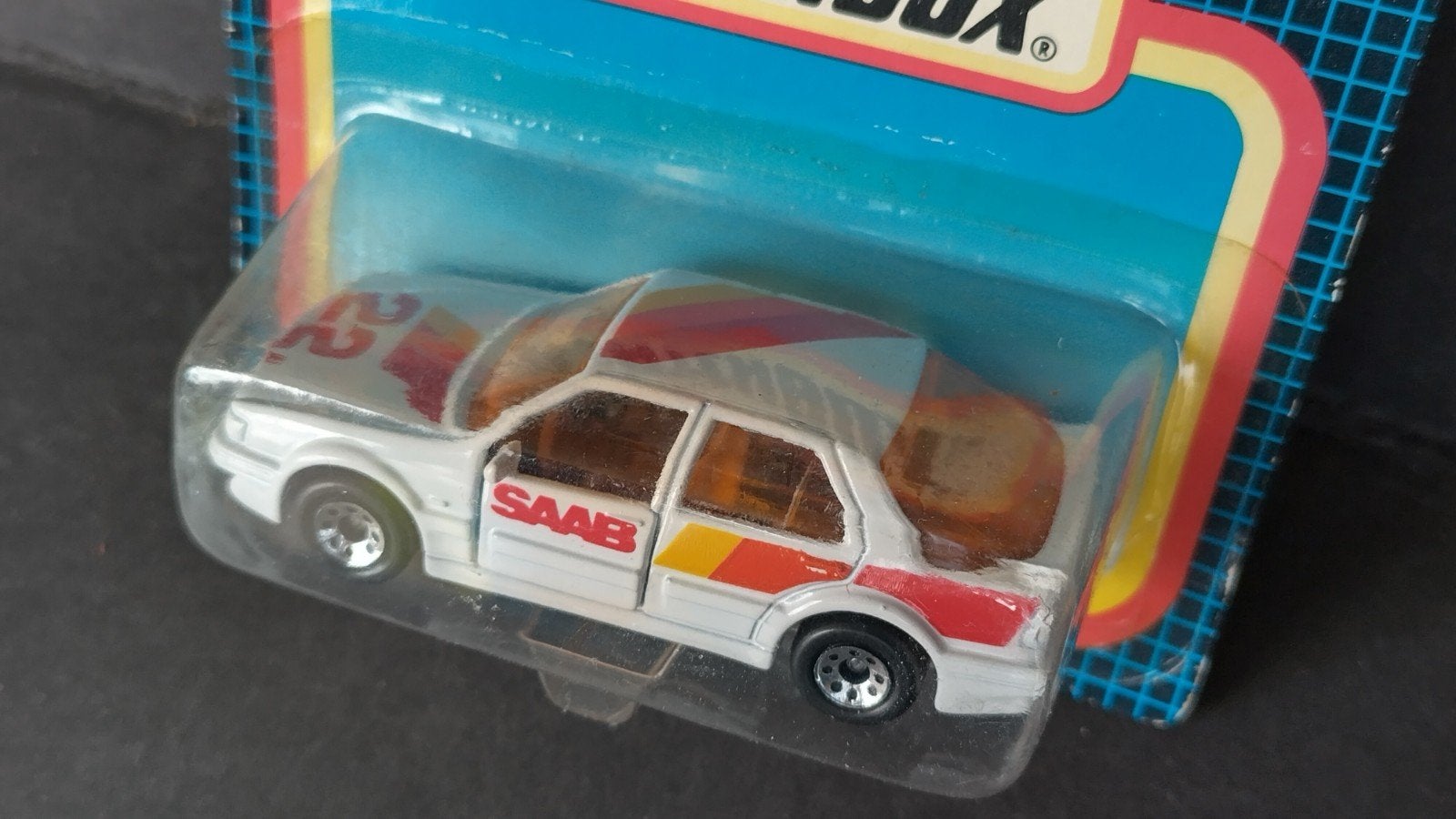 Saab 9000 wit 1:64 Matchbox Pol, Auto, ., Nieuw, Ophalen of Verzenden
