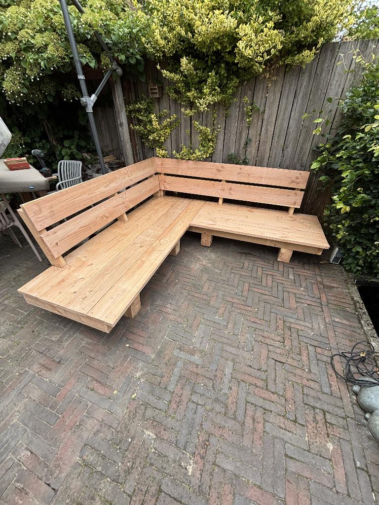 Maatwerk loungesets Douglas hout - hoekbanken op maat, Tuin en Terras, Tuinsets en Loungesets, Nieuw, Ophalen of Verzenden, Loungeset
