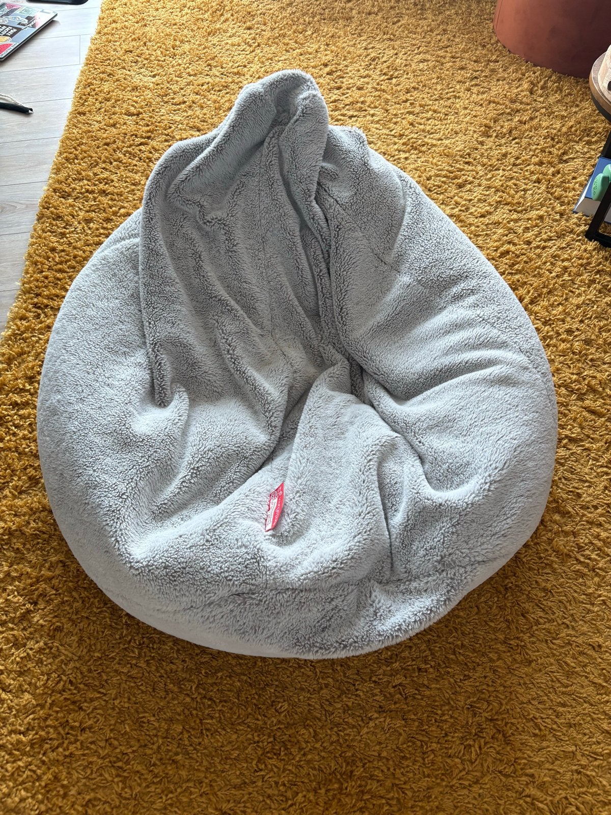 Lounge Pug Zitzak - Grijs, Zo goed als nieuw, Huis en Inrichting, Zitzakken, Ophalen, Zo goed als nieuw, Grijs, Zitzak