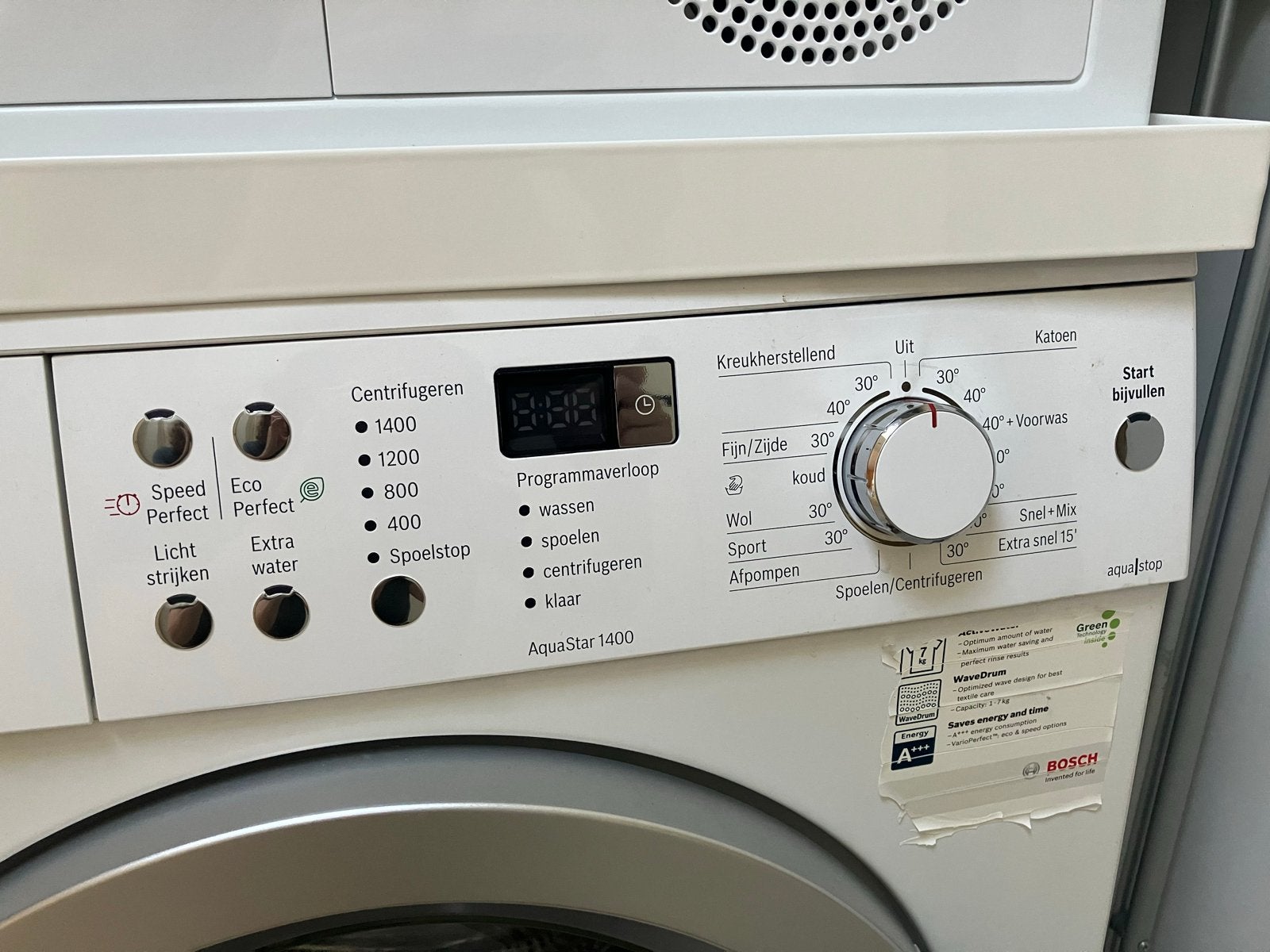 Bosch Avantixx 7 AquaStar 1400 Wasmachine, Witgoed en Apparatuur, Wasmachines, Ophalen, Gebruikt, 85 tot 90 cm, 1200 tot 1600 toeren