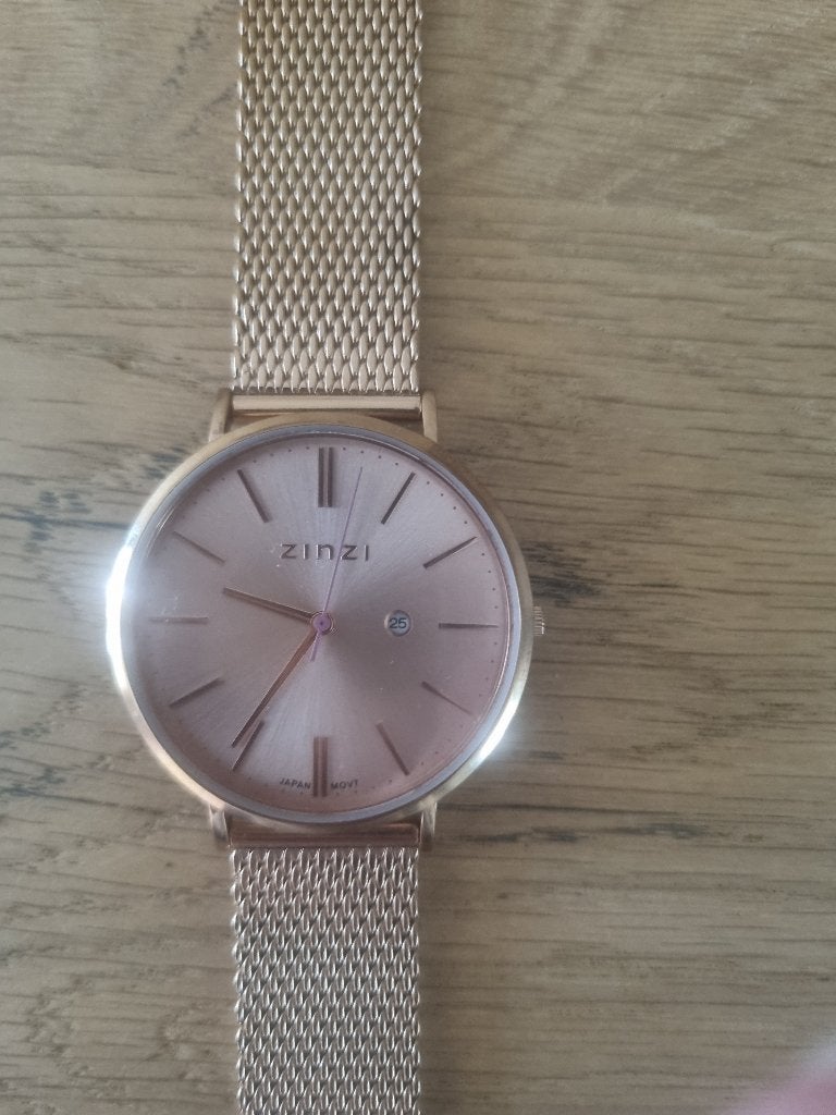 Horloge Zinzi rosé, Sieraden, Tassen en Uiterlijk, Staal, Polshorloge, Zo goed als nieuw, Ophalen