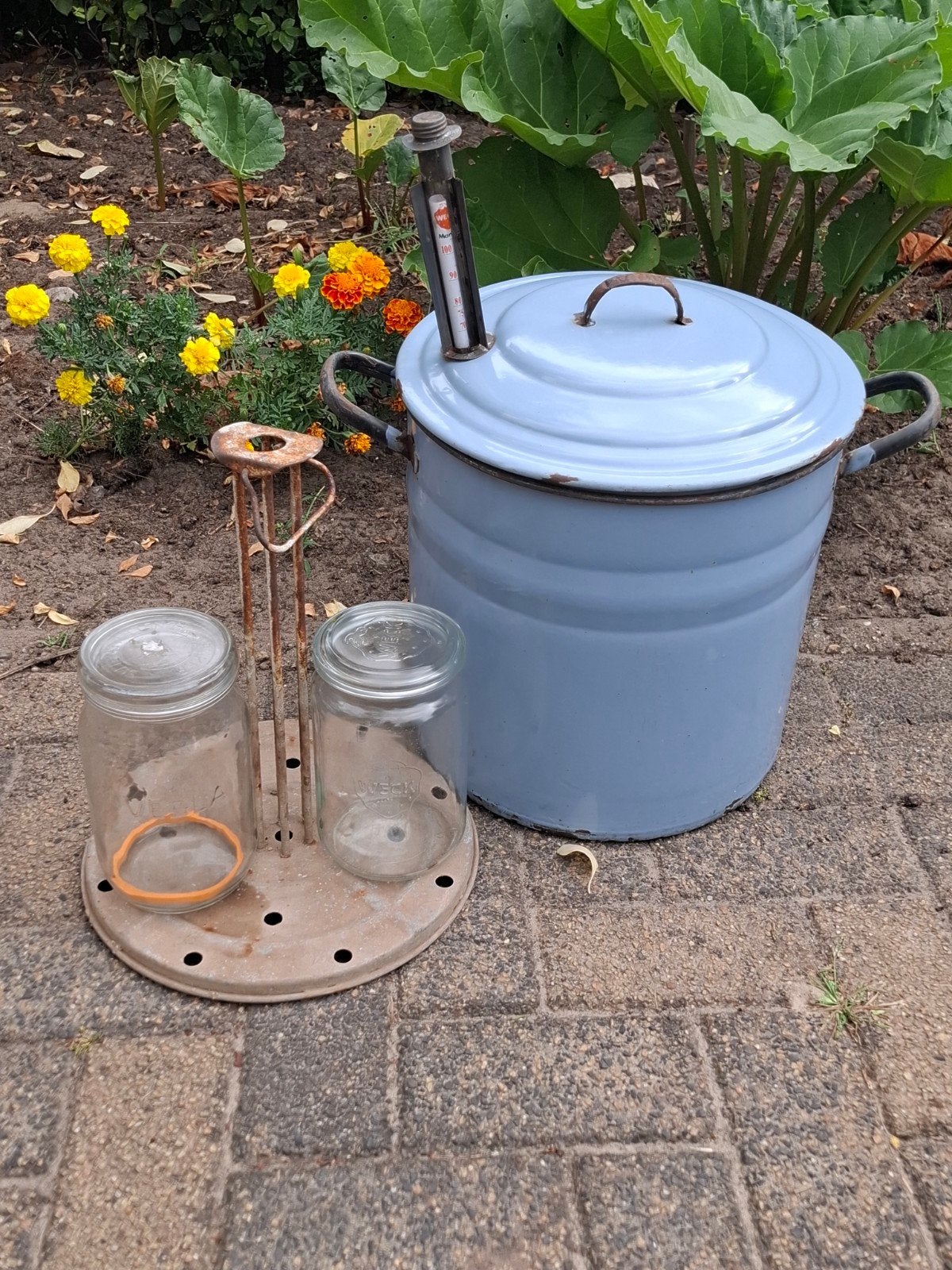 Vintage Weckketel met thermometer., Ophalen