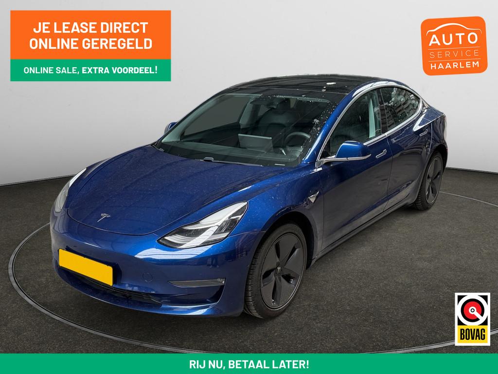 Tesla Model 3 Long Range AWD 75 kWh Trekhaak Auto pilot, Pan, Automaat, Met garantie (alle), Blauw, 351 pk