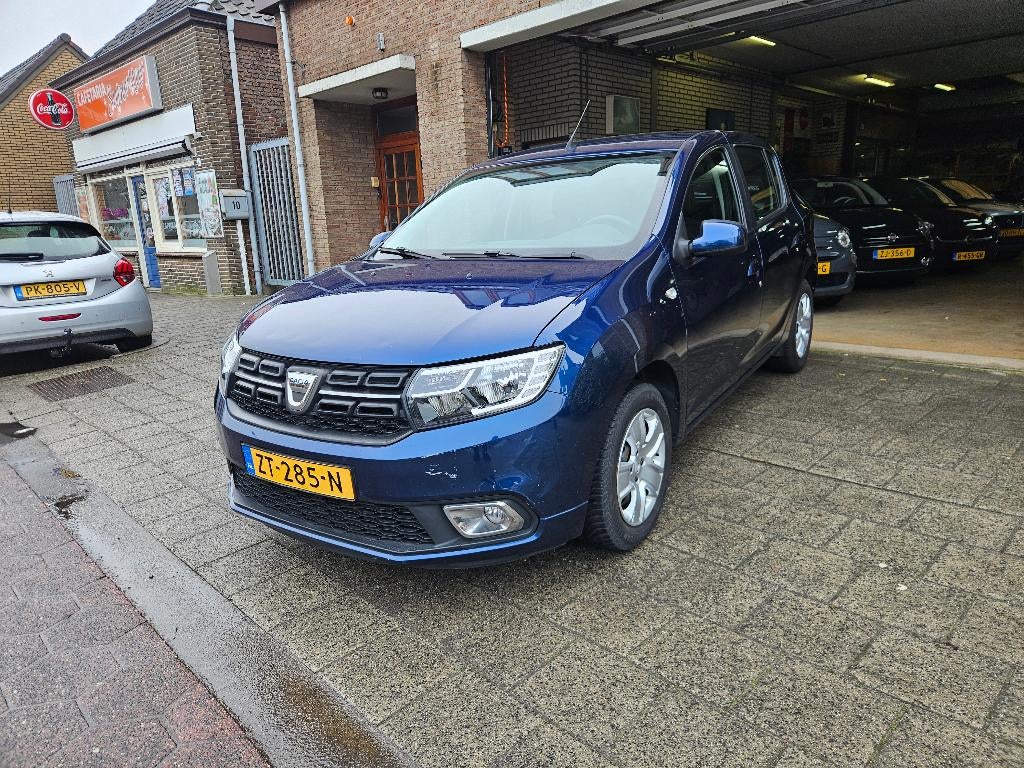 Dacia Sandero 1.0 74 PK 2019 Blauw, Auto's, Stof, 1090 kg, Blauw, Origineel Nederlands