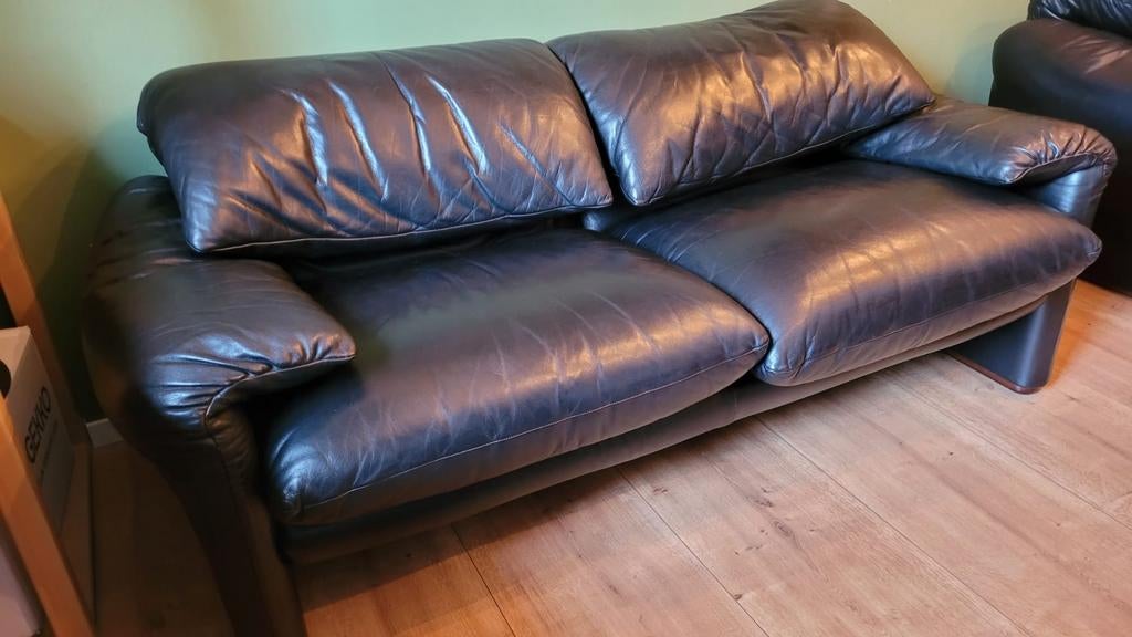 Cassina - Vico Magistretti - Armchair -Maralunga - Leather, Ophalen