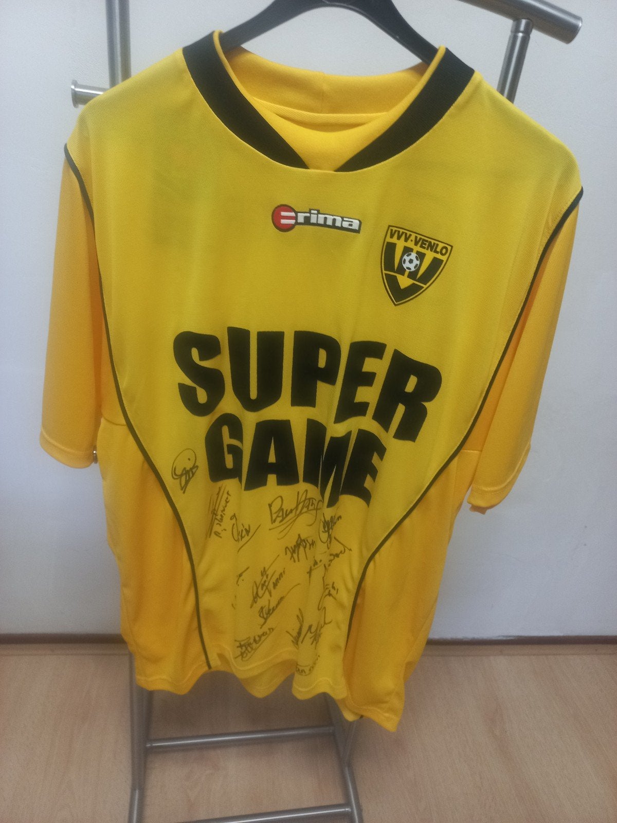VVV-Venlo gesigneerd shirt - Super Game, Erima, Geel, Overige maten, Ophalen of Verzenden