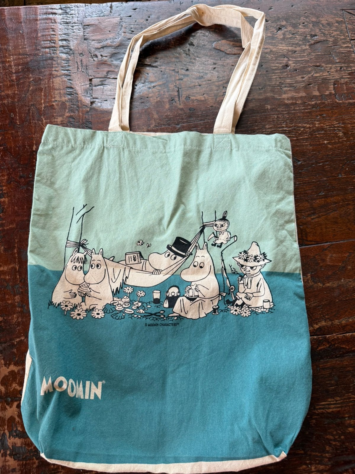 Moomin totebag tas tote bag, Ophalen of Verzenden, Gebruikt, Blauw