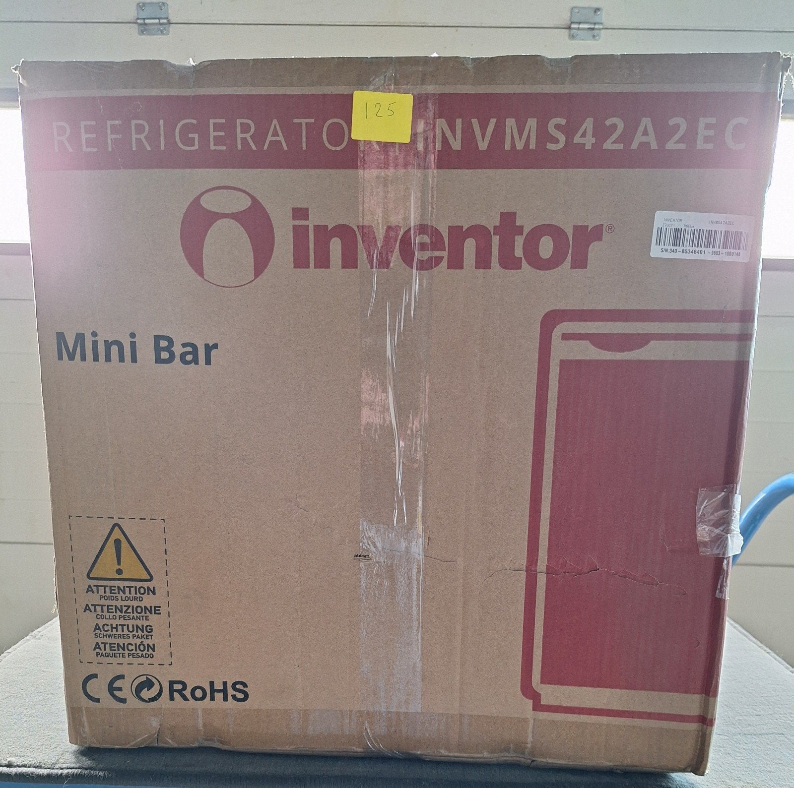 Nieuwe Inventor minibar - Compacte koelkast (44,5x55 cm), Ophalen, Onbekend, Nieuw, Minder dan 75 liter