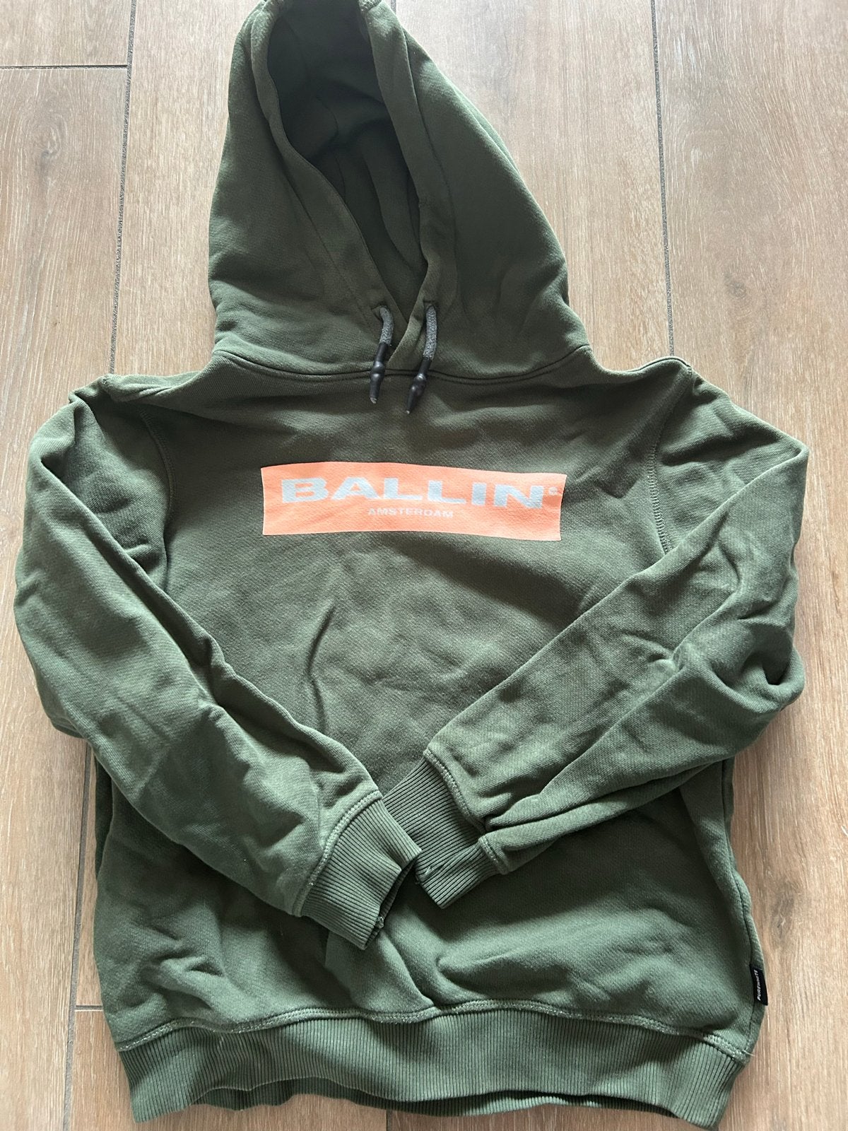 Ballin Amsterdam hoodie maat 12 / 140 - groen, Ophalen of Verzenden, Gebruikt, Jongen of Meisje, Trui of Vest