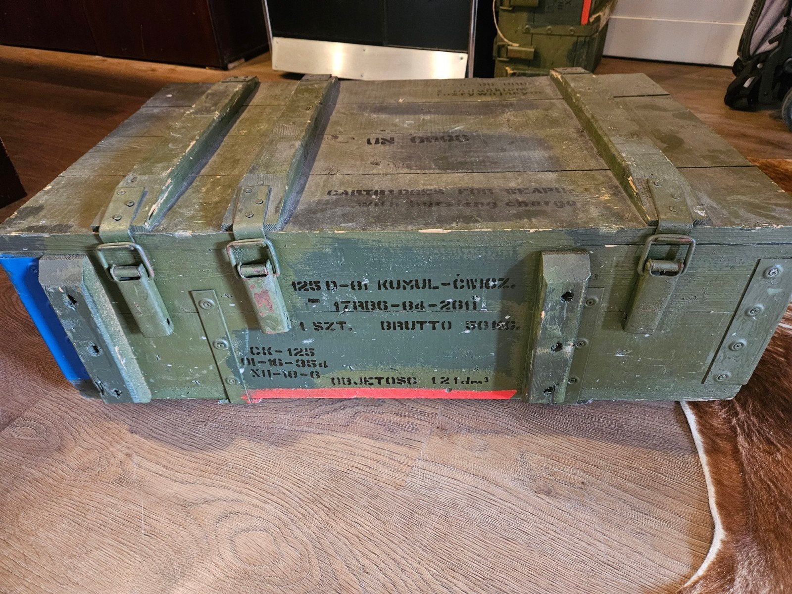 2 Legerkisten - Vintage Houten Opbergkisten, Ophalen, Gebruikt, 50 tot 100 cm, 5 – 50