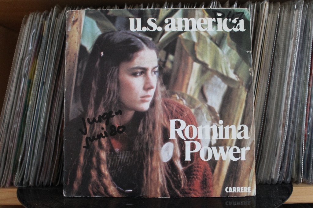 7" Single Romina Power - U.S. America / All'Infinito, Gebruikt, 7 inch, Ophalen of Verzenden, Pop