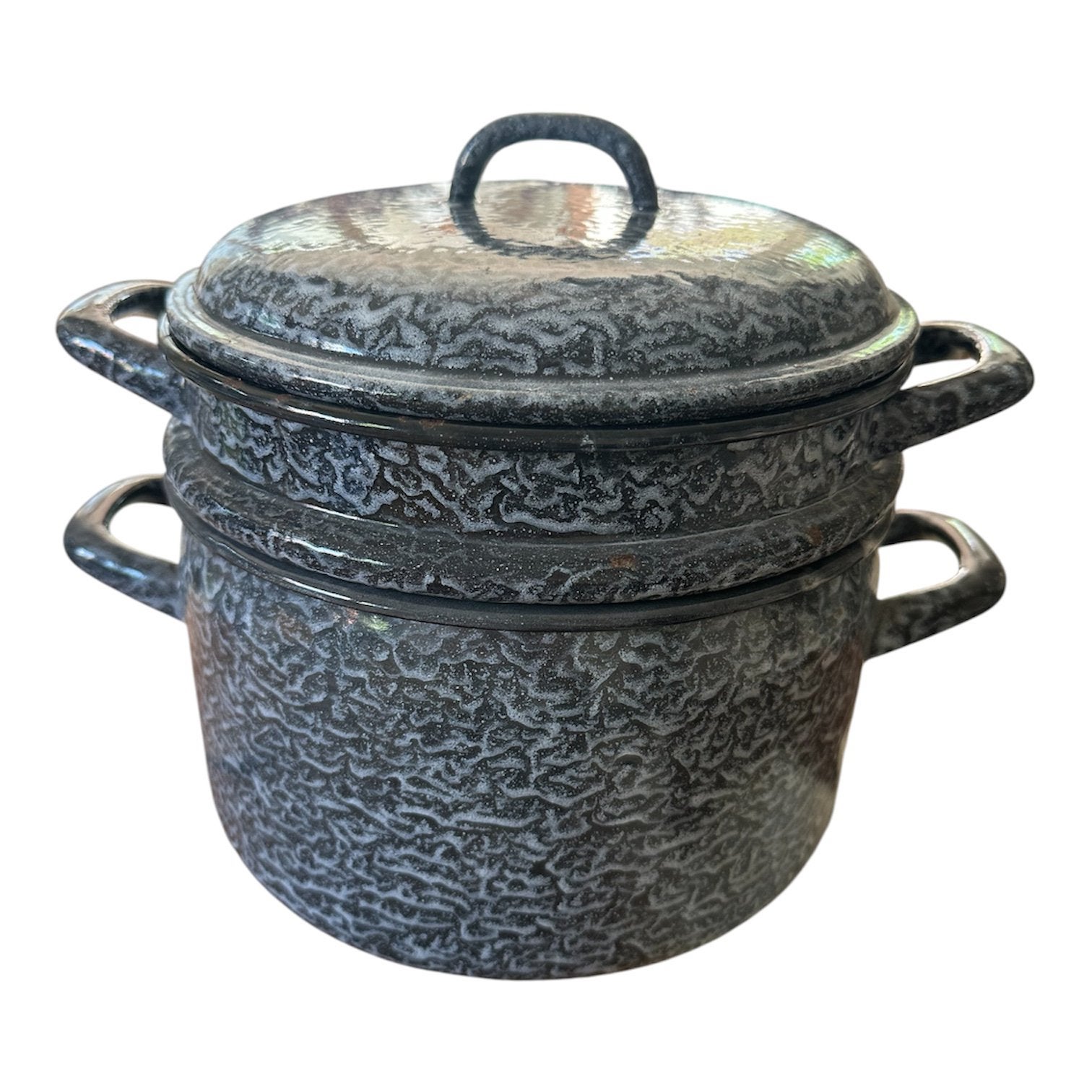 Mooie grijsgewolkte stoompan, ideaal voor het stomen van …., Ophalen of Verzenden, Koekenpan of Braadpan