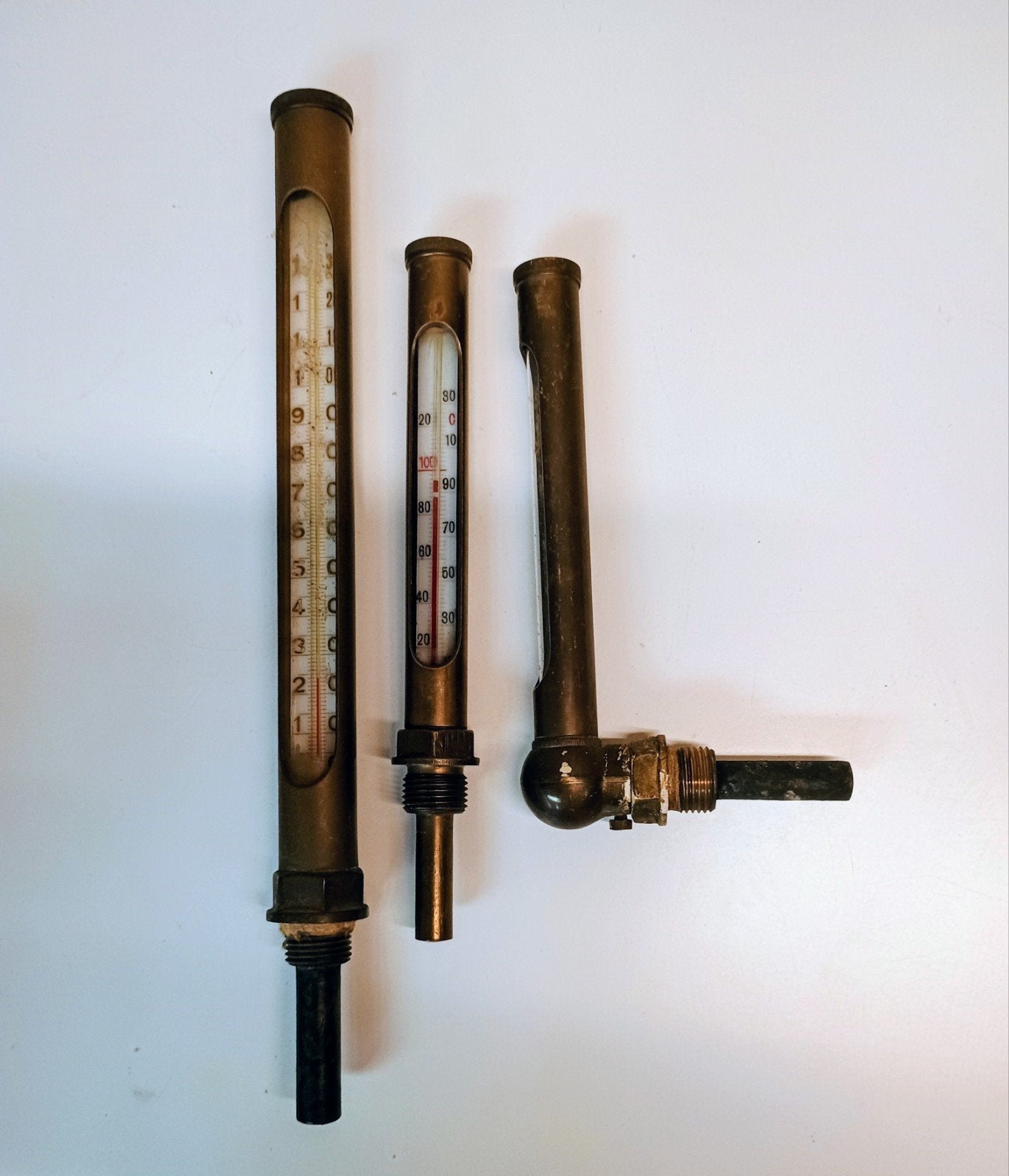 3 Vintage Industriële Thermometers, Huis en Inrichting, Woonaccessoires | Thermometers, Decoratieve thermometer, Ophalen of Verzenden