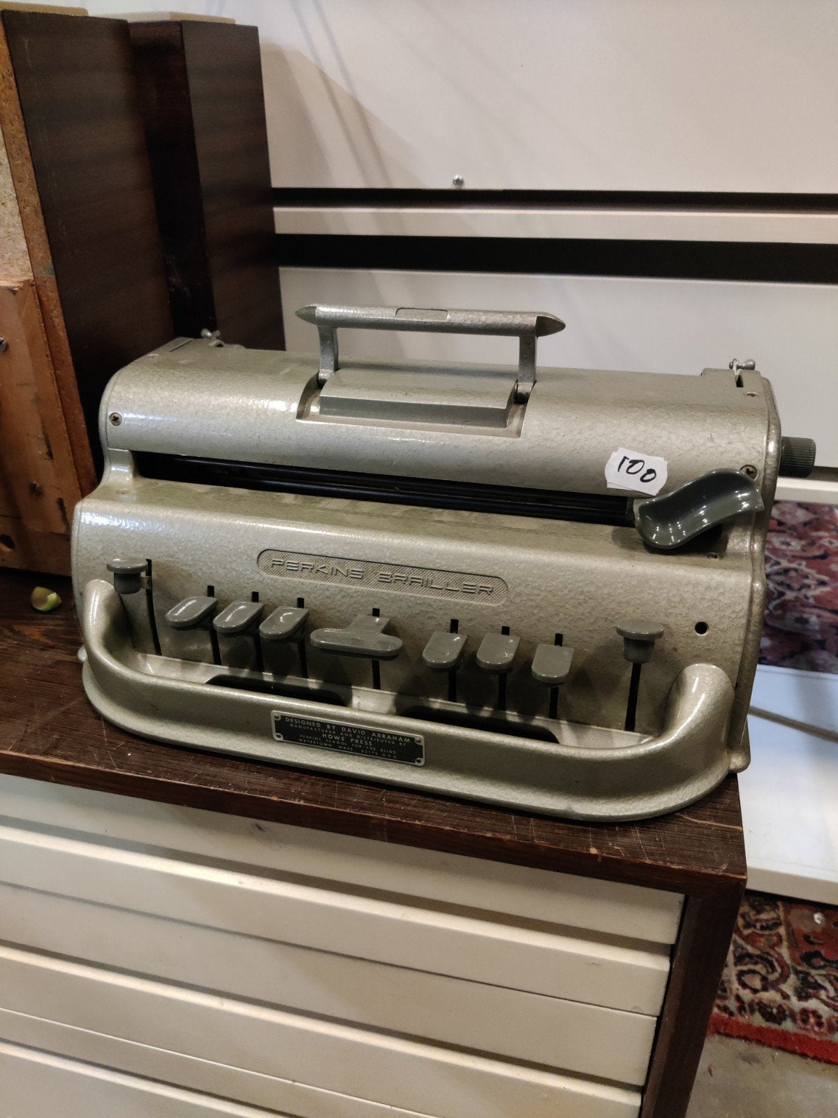 Perkins brailleschrijfmachine, Diversen, Schrijfwaren, Gebruikt, Ophalen