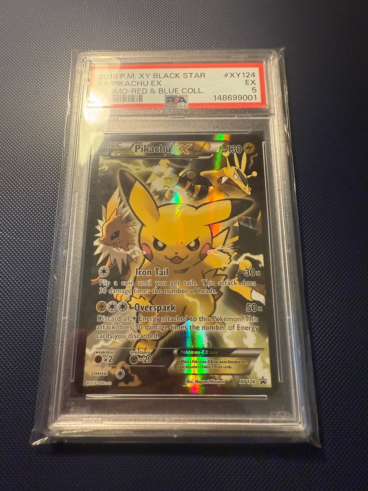 Pikachu ex XY124 promo psa 5, Ophalen of Verzenden, Zo goed als nieuw