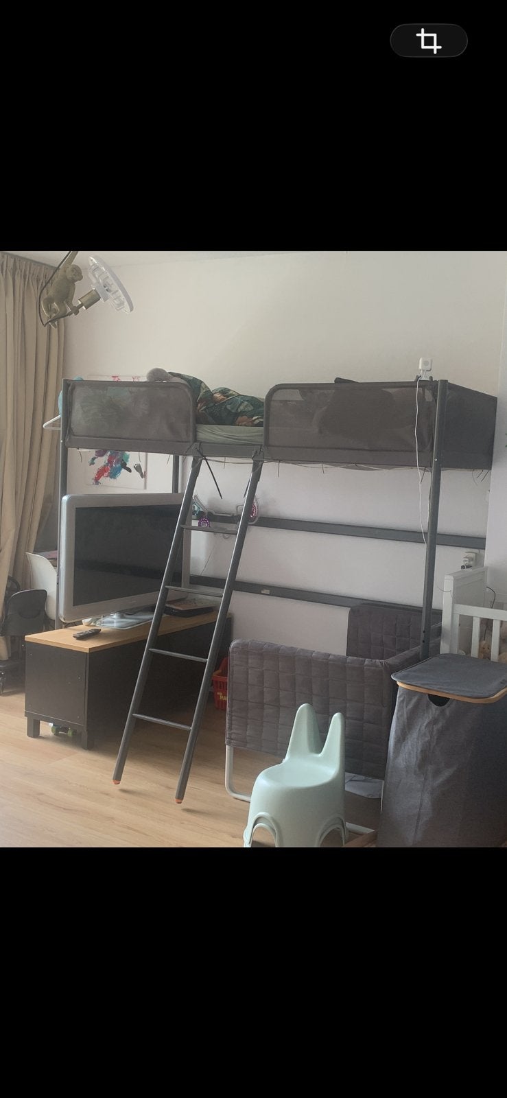 Hoogslaper, Ophalen, Eenpersoons, Zo goed als nieuw, 180 tot 200 cm