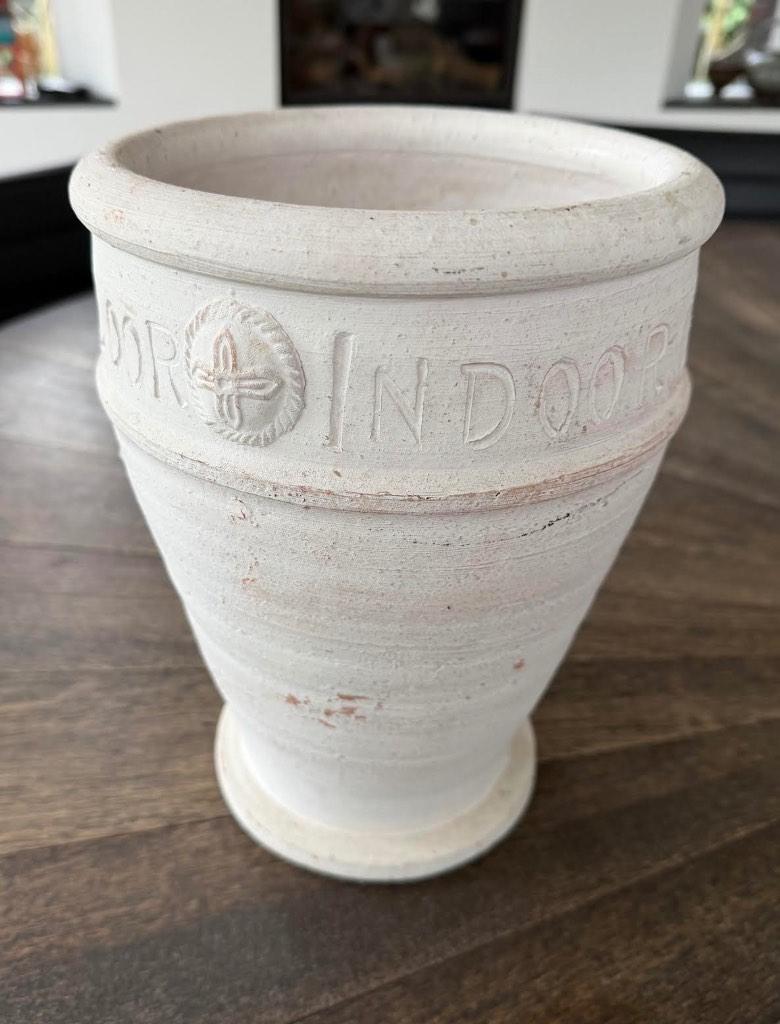 Bosrand mooie planten pot, Ophalen, Wit, Aardewerk of Porselein, Zo goed als nieuw